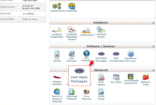 PHP PEAR Packages